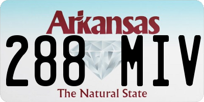 AR license plate 288MIV