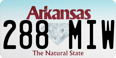 AR license plate 288MIW