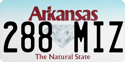 AR license plate 288MIZ