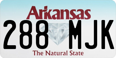 AR license plate 288MJK
