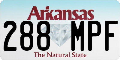 AR license plate 288MPF
