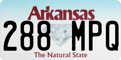 AR license plate 288MPQ