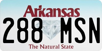 AR license plate 288MSN