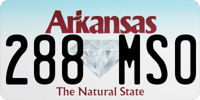 AR license plate 288MSO
