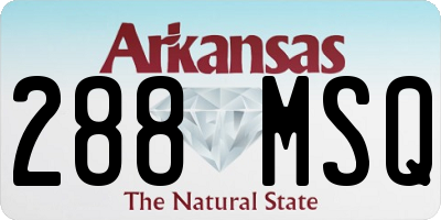 AR license plate 288MSQ