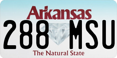 AR license plate 288MSU