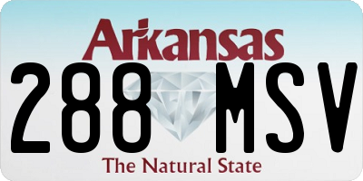 AR license plate 288MSV