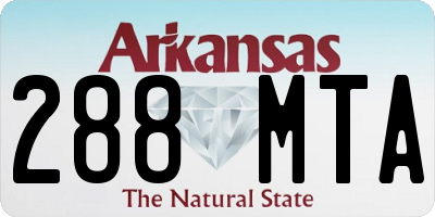AR license plate 288MTA