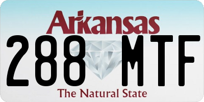 AR license plate 288MTF