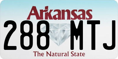 AR license plate 288MTJ
