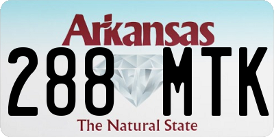 AR license plate 288MTK