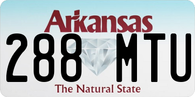 AR license plate 288MTU