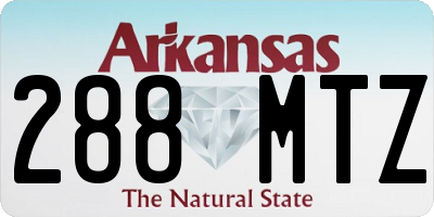 AR license plate 288MTZ