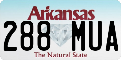AR license plate 288MUA