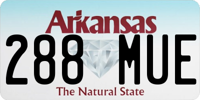 AR license plate 288MUE