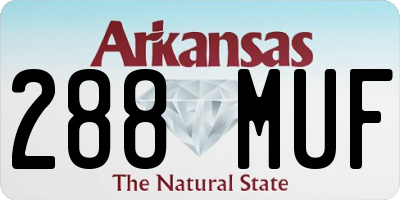 AR license plate 288MUF