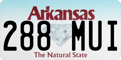 AR license plate 288MUI