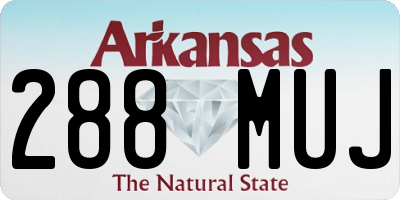 AR license plate 288MUJ