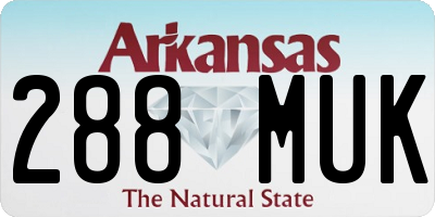 AR license plate 288MUK