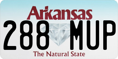 AR license plate 288MUP