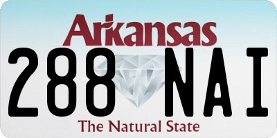 AR license plate 288NAI