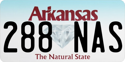 AR license plate 288NAS
