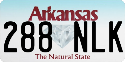 AR license plate 288NLK