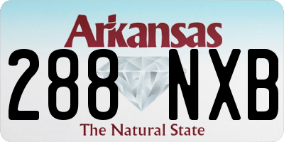 AR license plate 288NXB