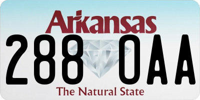AR license plate 288OAA