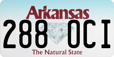 AR license plate 288OCI