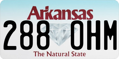 AR license plate 288OHM