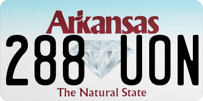 AR license plate 288UON