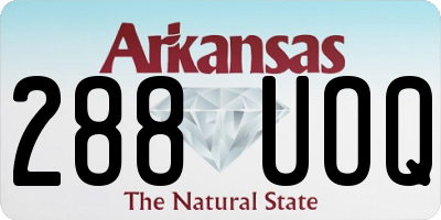 AR license plate 288UOQ