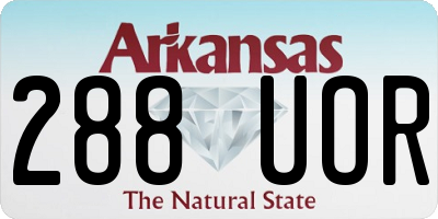 AR license plate 288UOR
