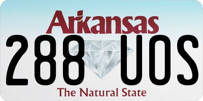 AR license plate 288UOS