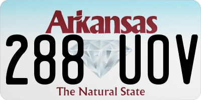 AR license plate 288UOV