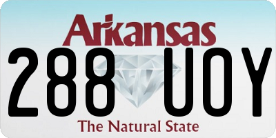 AR license plate 288UOY