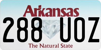 AR license plate 288UOZ