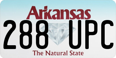 AR license plate 288UPC