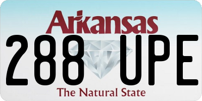 AR license plate 288UPE