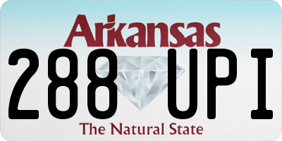 AR license plate 288UPI