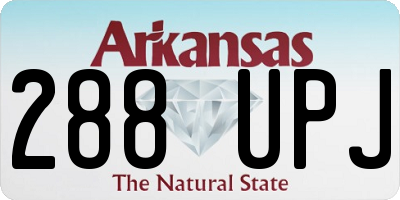 AR license plate 288UPJ