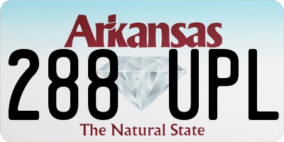 AR license plate 288UPL