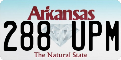 AR license plate 288UPM