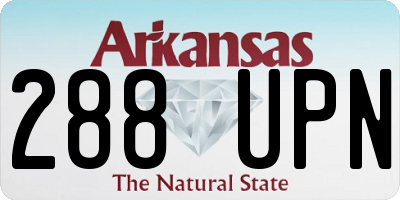 AR license plate 288UPN