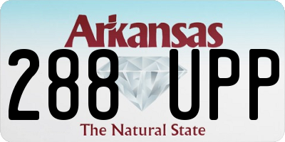 AR license plate 288UPP