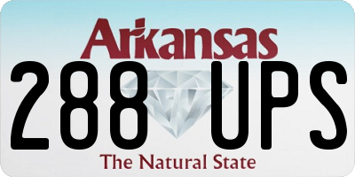 AR license plate 288UPS