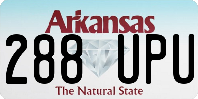 AR license plate 288UPU
