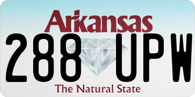 AR license plate 288UPW