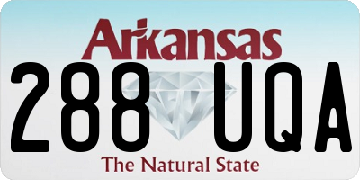 AR license plate 288UQA